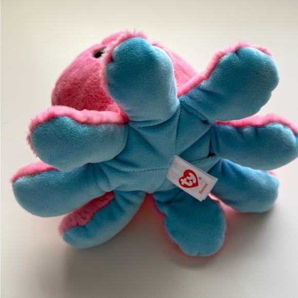 Ty Pink and Blue Octopus Plush - Sheldon - Picture 4 of 9